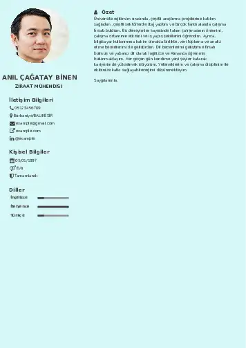 Ziraat Mühendisi Cv Örnekleri cv indir